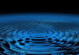 blue ripple with black background