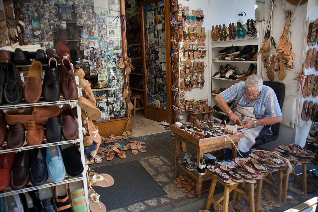 Shoemaker at work