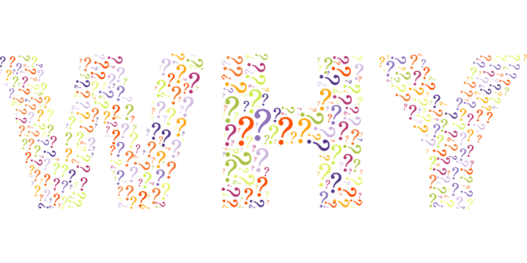question marks spelling "why"