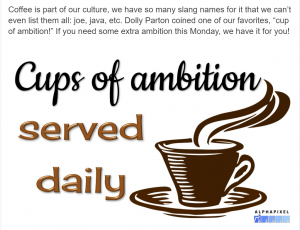 Cup of Ambition - Coffee house Social Media