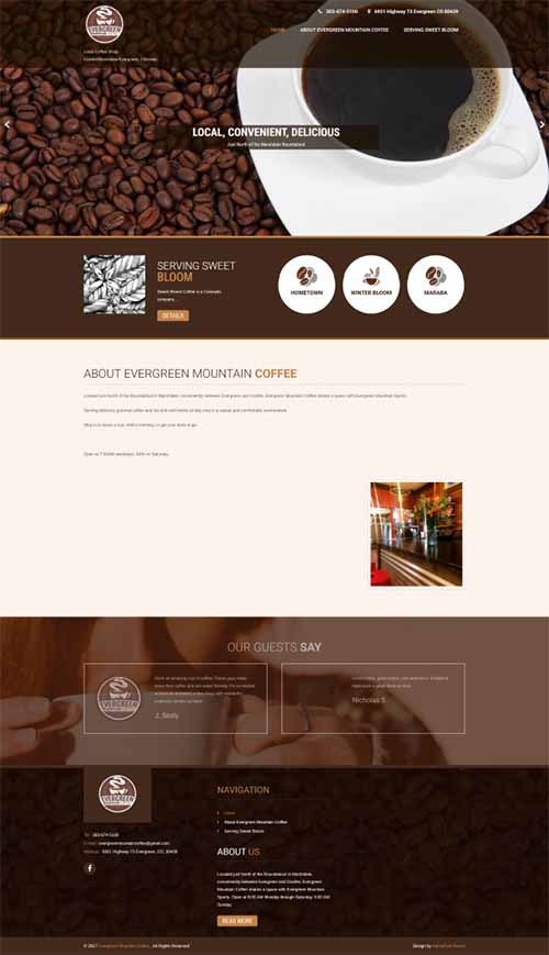 Website - Evergreen Mountain Coffee