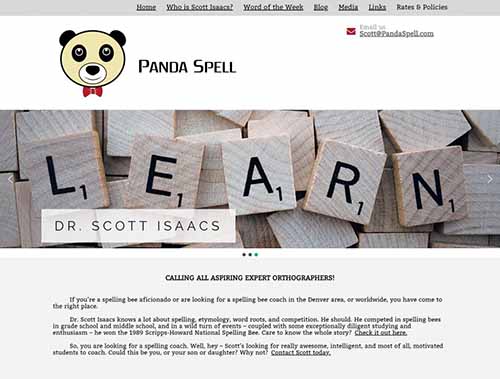 Panda Spell website - Dr. Scott Isaacs