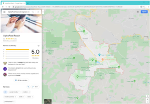 AlphaPixel Reach Google My Business Listing Screenshot