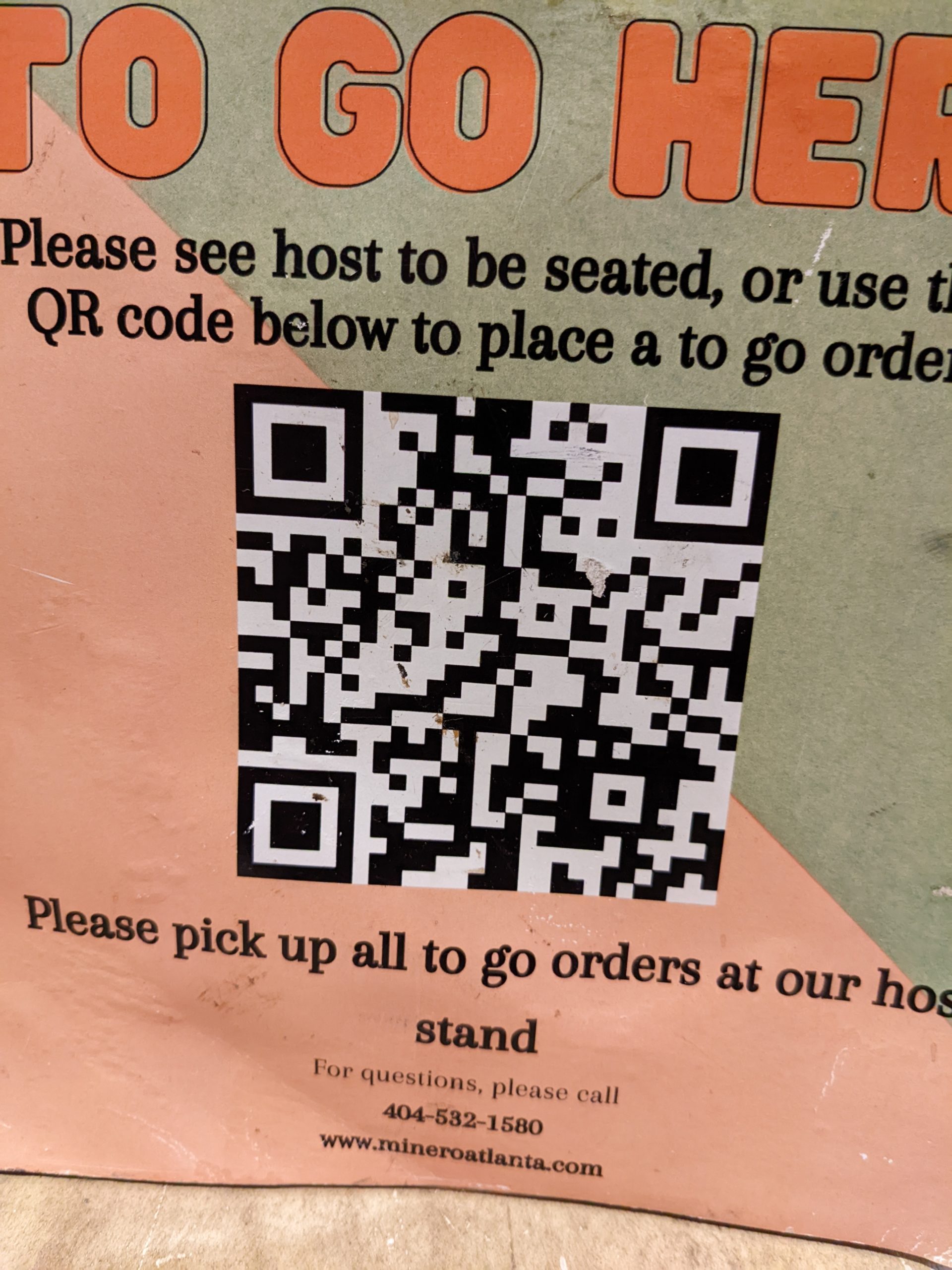 QR Code fvor restaurant use