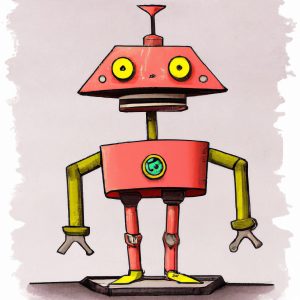 cartoon robot