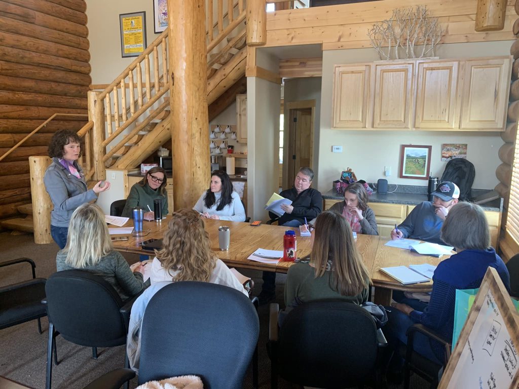 Mindy from Wild Iris teaching a business social media class