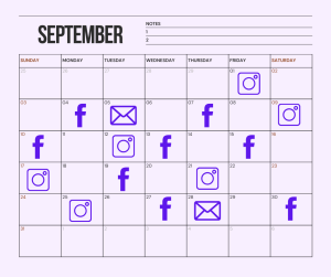 digital marketing calendar sample