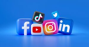 Social media icons for Facebook, Youtube, Instagram, Twitter, LinkedIn and TikTok.