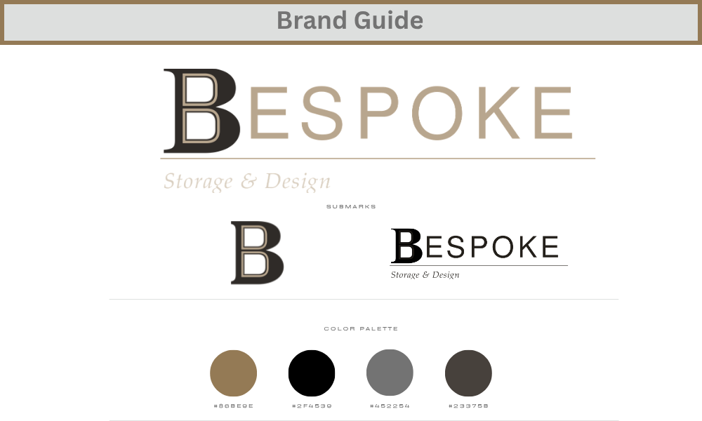 Bespoke Cabinates and Design brand guide