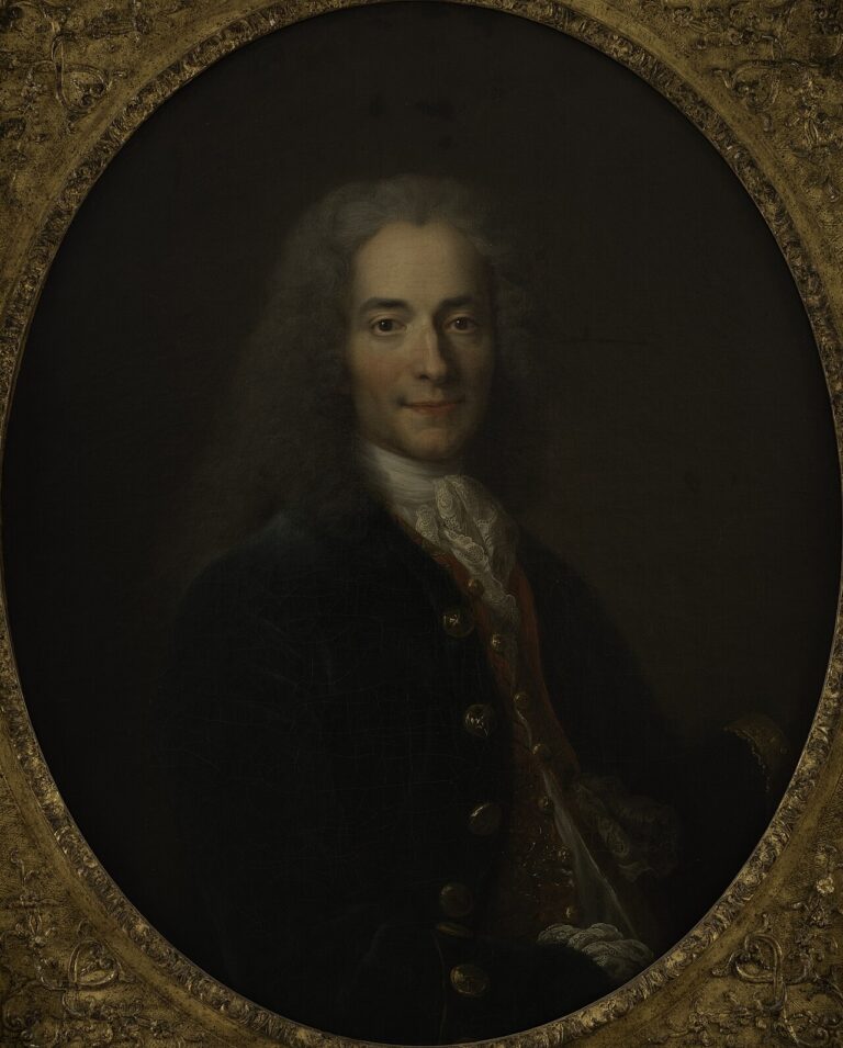 Portrait of Voltaire as a young man, painted by Nicolas de Largillière in 1718