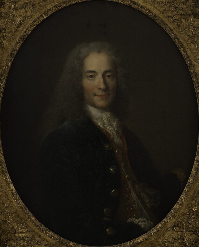 Portrait of Voltaire as a young man, painted by Nicolas de Largillière in 1718