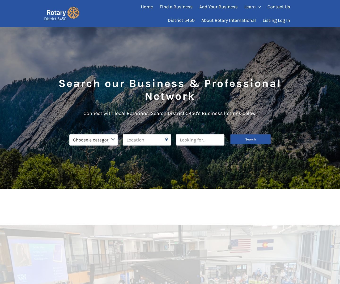 Business directory website for Rotary District 5450